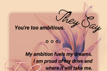 You're too ambitious